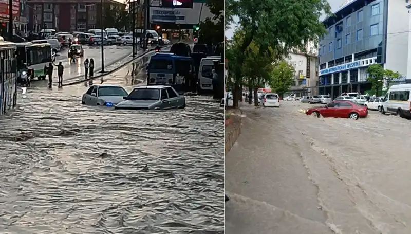 Ankara'da Yağan Sağanak, Arabaları Sürükledi: Şehir Altyapısı Sınavda