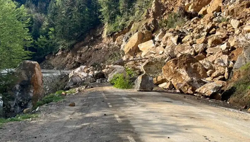 Giresun'da Heyelan: Ulaşım Durma Noktasına Geldi!