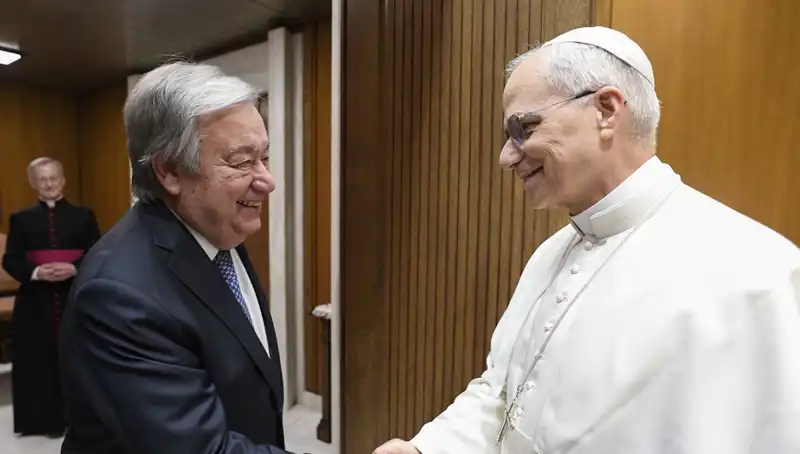 Papa Leo ve Guterres, Küresel Sorunlar Üzerine Tarihi Zirve Gerçekleştirdi