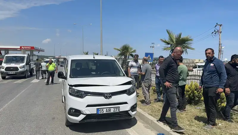 Samsun'da Bisiklet Sürücüsüne Çarpan Araç Hayatına Mal Oldu