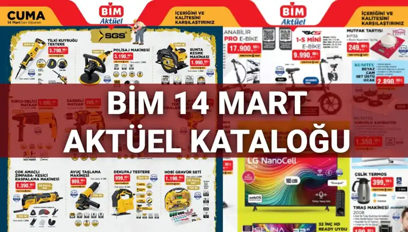 BİM 14 Mart Cuma Aktüel Kataloğu ile Şaşırtıyor: Elektrikli Süpürge, Çelik Termos ve Cam Ocak!
