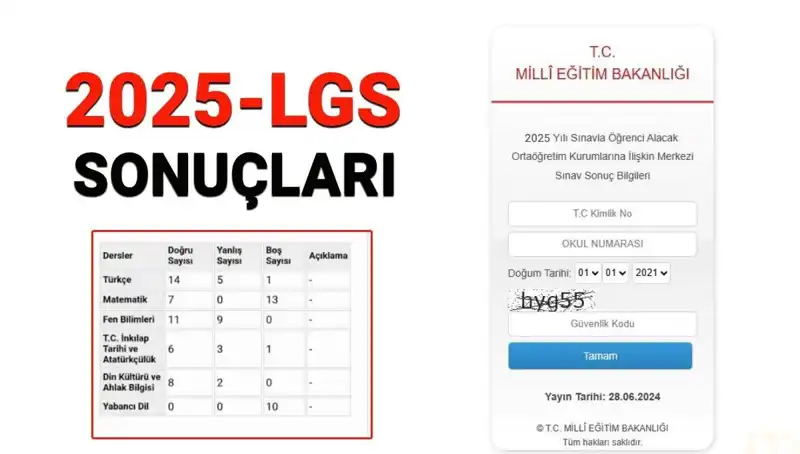 2025 LGS Sınav Sonucu Sorgulama: MEB Tarihini Açıkladı!