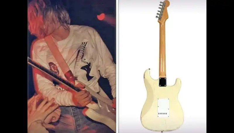 Kurt Cobain'in Efsane Gitarası Açık Artırmada Rekor Fiyatla Satıldı